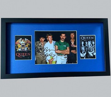 Queen Photo Signed by Brian, John & Roger + Poster & Photo