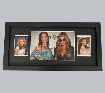Beyonce & Rihanna Signed Colour Photo + 2 Colour Photos
