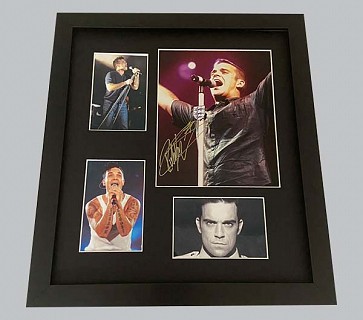 Robbie Williams Signed Concert Photo + 3 Photos