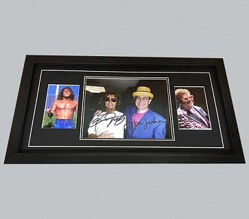 Roger Daltrey & Elton John Signed Colour Photo + 2 Colour Photos