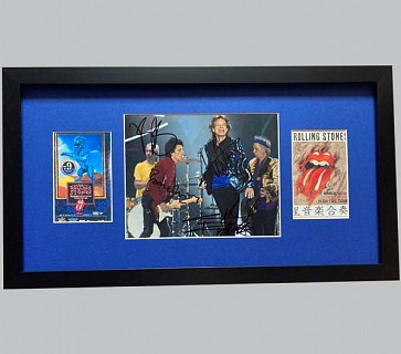 Rolling Stones Signed Colour Concert Photo + 2 Posters