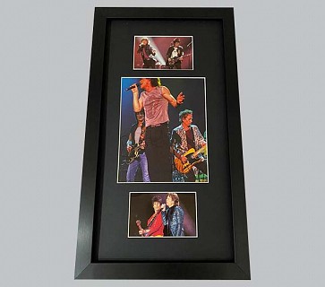 Rolling Stones Concert Photo Signed by Ronnie & Mick + 2 Concert Photos