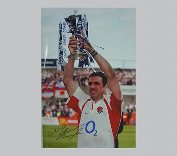 Martin Johnson 6 Nations Rugby Signed Colour Photo