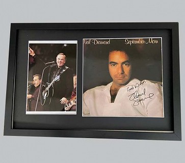Neil Diamond "September Morn" Signed Record Sleeve + Concert Photo