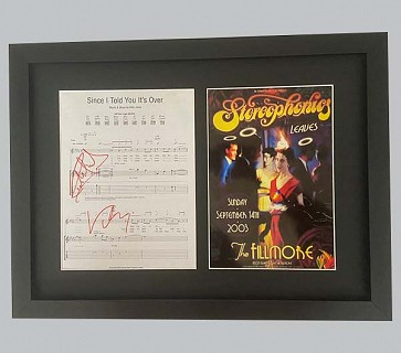 Stereophonics "Since I Told You It's Over" Signed Music Sheet + Concert Poster