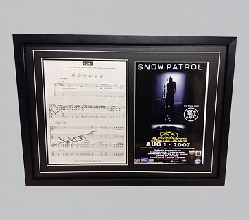 Snow Patrol "Wow" Signed Song Sheet