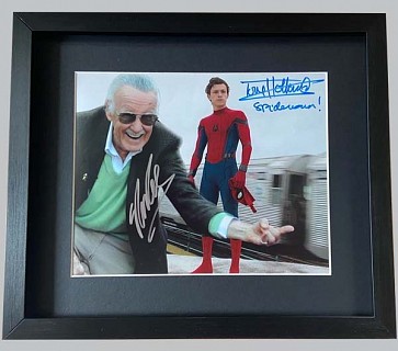 Spiderman Colour Photo Signed by Stan Lee & Tom Holland