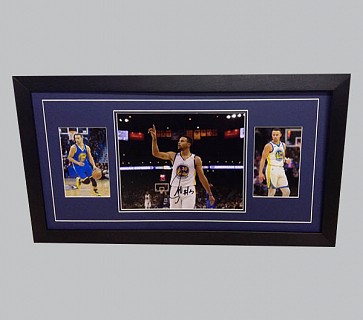 Steph Curry Signed Golden State Warriors Colour Photo + 2 Photos