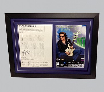 Steve Vai "Warm Regards" Signed Song Sheet + Poster