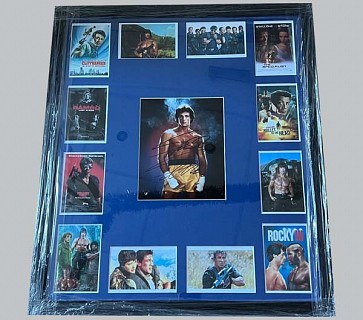 Sylvester Stallone "Rocky" Signed Colour Photo + 12 Postcards