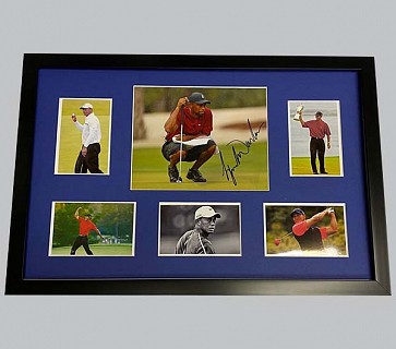 Tiger Woods Signed Colour Photo + 5 Photos
