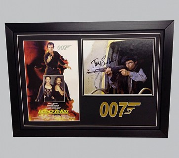 Timothy Dalton Signed James Bond Colour Photo
