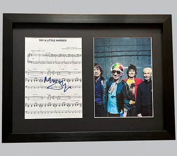 Rolling Stones "Try A Little Harder" Music Sheet Signed by Mick & Ronnie