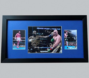 Tyson Fury & Deontay Wilder Signed Colour Photo + 2 Colour Photos