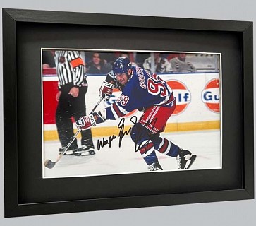 Wayne Gretzky Signed New York Rangers Colour Photo