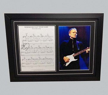 Sting "Whenever I Say Your Name" Signed Music Sheet + Concert Photo