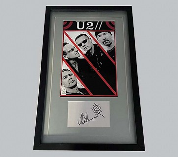 U2 Postcard Signed by The Edge & Adam Clayton + Colour Poster