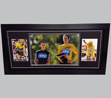 Wiggins & Froome Signed Colour Photo + 2 Photos