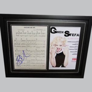 Gwen Stefani "Excuse Me Mr" Signed Song Sheet