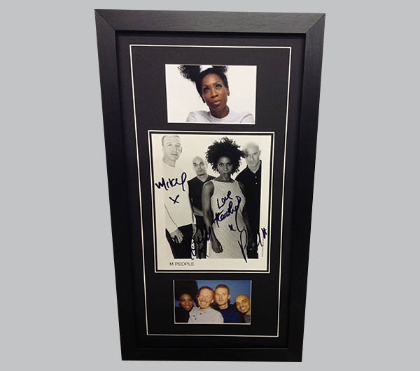 M People Signed B&W Photo + 2 Colour Photos
