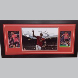 Anthony Martial Signed Man Utd Colour Photo + 2 Photos