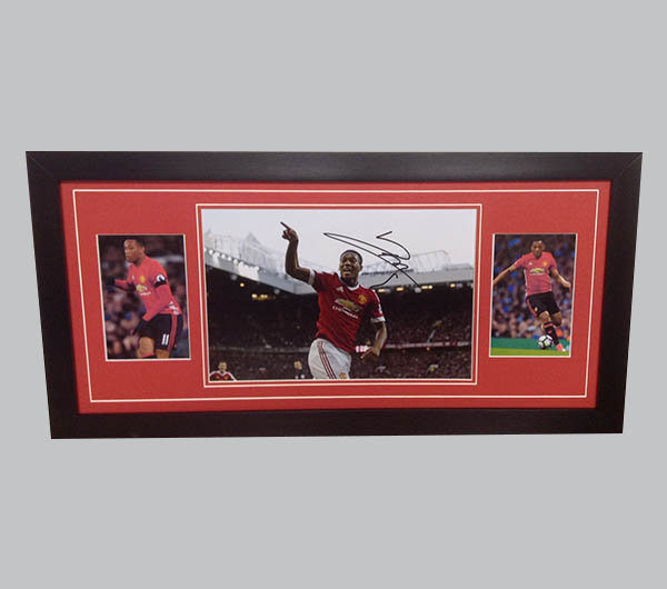 Anthony Martial Signed Man Utd Colour Photo + 2 Photos