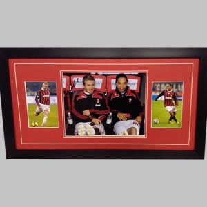 Beckham & Ronaldinho Signed AC Milan Photo + 2 Photos