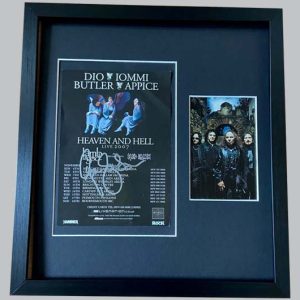 Black Sabbath Signed Concert Flyer + Colour Photo