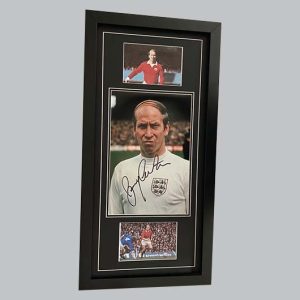 Bobby Charlton Signed Colour Photo + 2 Colour Photos
