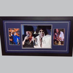 Brian Johnson & Steven Tyler Signed Photo + 2 Colour Photos