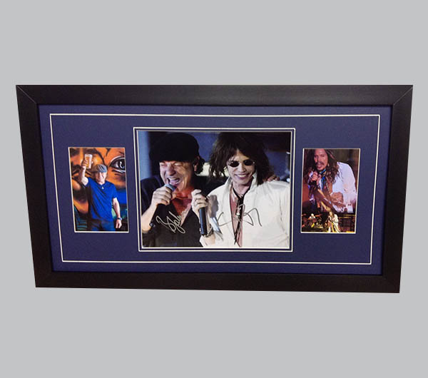 Brian Johnson & Steven Tyler Signed Photo + 2 Colour Photos