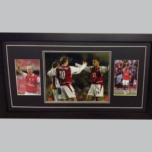 Dennis Bergkamp & Thierry Henry Signed Photo + 2 Photos