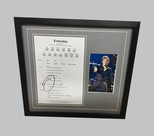 Jon Bon Jovi "Everyday" Signed Song Sheet