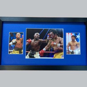 Floyd Mayweather & Manny Pacquiao Signed Photo + 2 Photos
