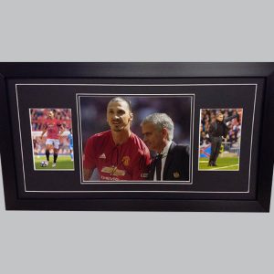 Zlatan Ibrahimovic & Jose Mourinho Signed Man Utd Photo