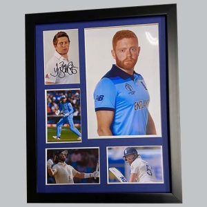 Jonny Bairstow Signed England Colour Photo + 4 Colour Photos