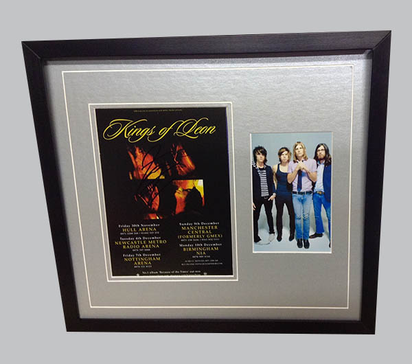 Kings of Leon Signed Concert Flyer + Colour Photo
