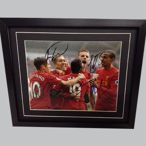 Liverpool Photo Signed by Matip, Firmino, Coutinho & Mane