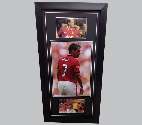 Michael Owen Signed Man Utd Colour Photo + 2 Photos