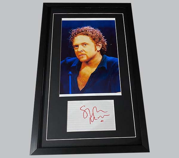 Mick Hucknall Signed Postcard Plus Colour Photo