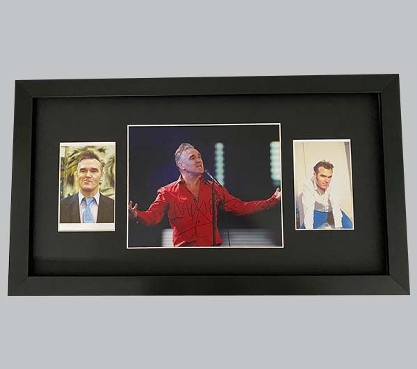 Morrissey Signed Colour Concert Photo + 2 Colour Photos