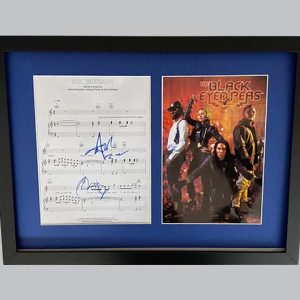 Black Eyed "Ms. Jackson" Signed Music Sheet + Poster