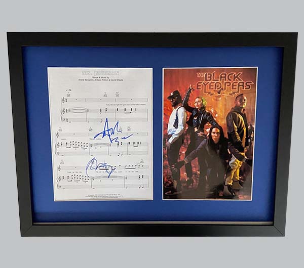 Black Eyed "Ms. Jackson" Signed Music Sheet + Poster