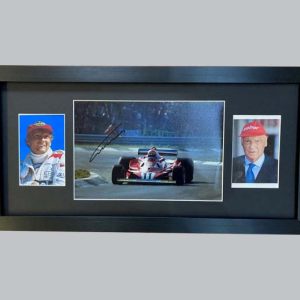 Niki Lauda Signed Colour Photo + 2 Colour Photos