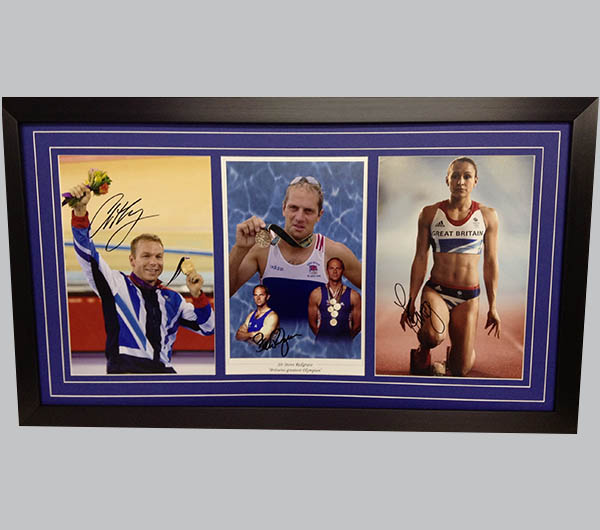 Chris Hoy, Steve Redgrave & Jessica Ennis Signed Photos