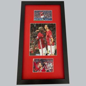 Paul Pogba & Zlatan Ibrahimovic Signed Man Utd Photo + 2 Photos