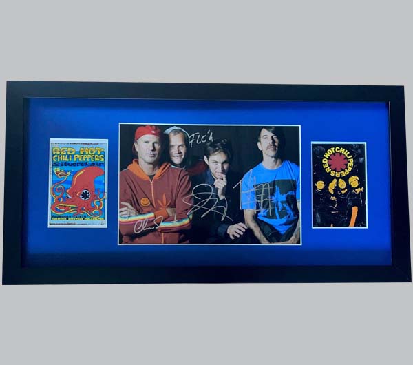 Red Hot Chili Peppers Signed Photo + 2 Colour Posters