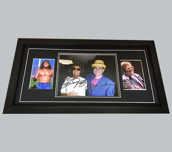 Roger Daltrey & Elton John Signed Colour Photo + 2 Colour Photos