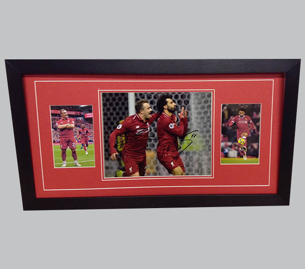 Shaqiri & Salah Signed Colour Photo + 2 LFC Photos
