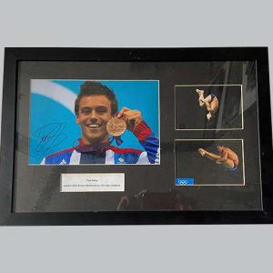 Tom Daley Signed Colour Photo + 2 Colour Photos